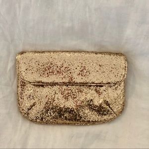 J Crew sequin glitter clutch